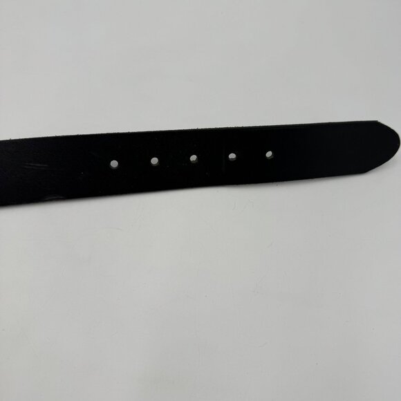 Harley-Davidson Logo Embossed Black Leather Belt Mens Size 38 Durable Design - Picture 8 of 10